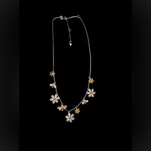 Kate Spade 20" All A Buzz Bee Flower Daisy Charms Jeweled Gold Pendant Necklace